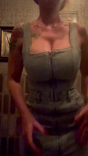 Woman in overalls