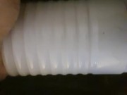 MOANING while my fleshlight is remote controlled