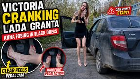 Vika cranking transparent shoes red pedicure full video 14 min