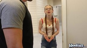 Ginger teen Amy Quinn couldn't help herself and fucked with her ex