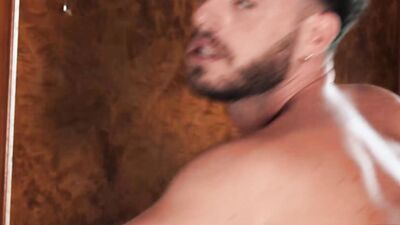 MEN - Papi Kocic Bends Manuel Reyes Over The Ornate Mantelpiece To Rim His Ass, Then Penetrates Him