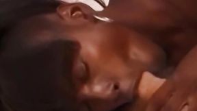 Dark-haired beauty soaked in cum following intense blowjob and rough penetration