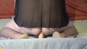 Dildo riding and squirting
