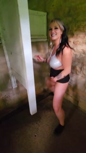 Dirty slut KandyxB smoking and pissing everywhere