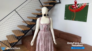 Creamy dildo fucking w latex doll