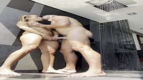 pawg cherry kiss with big round ass get fucked in the shower