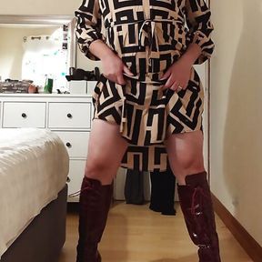 My wife&#039;s new dress and my new red boots