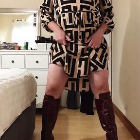 My wife&#039;s new dress and my new red boots