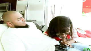 Classy brown-haired damsel passion rubs herself (Chocolate Babe)