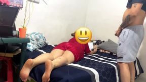 This Beautiful Woman Walks Into My Room in a Short Dress