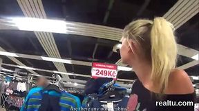 Striking czech teenie is teased in the mall and shagged in pov