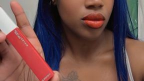 Taking my time with this matte red lipstick