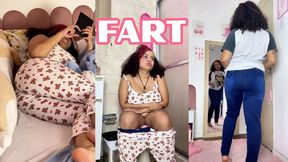 Chubby Girl Morning Routine Full of Farts While Getting Ready