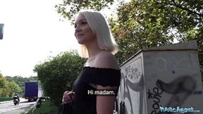 Public Agent Marilyn Sugar takes a huge cock&#x1F346; in her pussy&#x1F32E;&#xFE0F; outdoors in POV