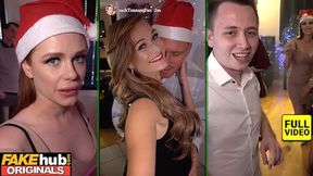 British teens sneakily give blowjobs and film sex at wild Christmas house party