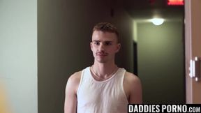 DaddiesPorno.com - Sexy muscular stepdad disciplined his troublesome stepson