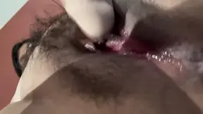 Asian virgin with hairy wet pussy licked and fucked