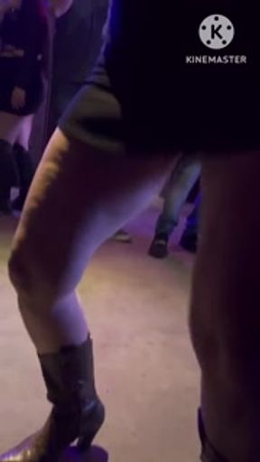 Hot wife flashing her ass on the party