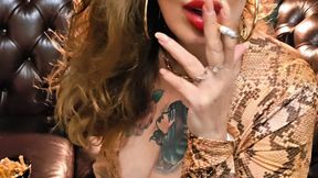 Sexy stepmother smoking Newport Menthol