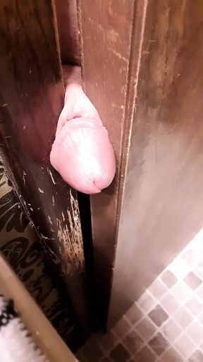 Small cock smashing crushing in door