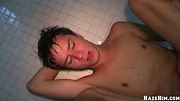 GAYWIRE - College Frat Bros Watch Two Pledges Go From Ass Washing To A Hot Shower Anal Session