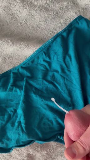 Cum on wife's panties 3