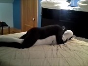 Black zentai vs White zentai