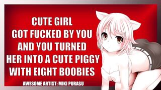 Transformation of a bimbos in a Pig while you are Fucking her