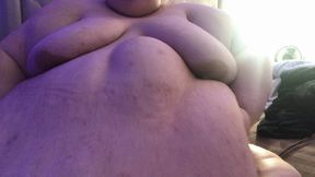 SSBBW body oil belly rub