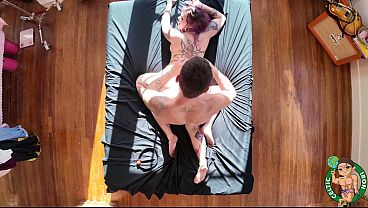 Voyeur - lovers enjoying sensual sunset together