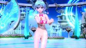 Hatsune Miku Ai no Uta Project diva Nude Mod Rabbit Hole Costume