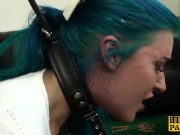 British sub analized in interracial threeway