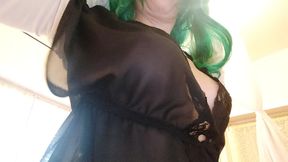 wearing stockings excites me, and so i fuck my anus and ... i drive you crazy, don t you believe it? look!