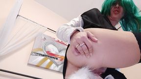 wearing stockings excites me, and so i fuck my anus and ... i drive you crazy, don t you believe it? look!
