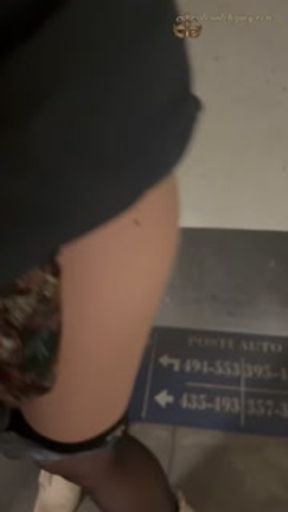 I'm a slut and I fuck in a parking lot in Rome. Caught on camera. DIA - ITA