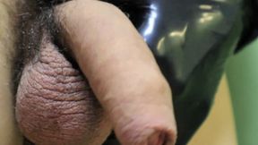 Big Hard Dick Closeup Jerking off with Gloves