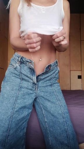 Playing with and without jeans.2