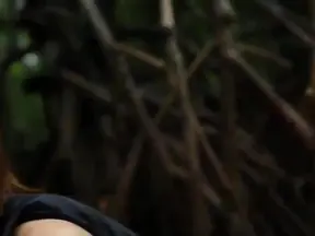 Natural-Titted Japanese Model Enjoys Steamy Outdoor Group Sex Action