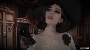 egilea asmr lady dimitrescu smoking with a long cigarette and kiss