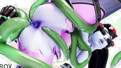 Big-titted Overwatch babes get wild with hardcore DP, gangbang and creampies in cartoon hentai