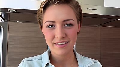 Shorthaired bigdick loving teen facialized