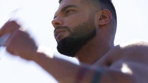 GodsOfMen: Tattooed athletic latin hunk butt fuck outdoors
