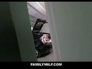 FamilyMILF - Large Titties Brunette hair mother I'd like to fuck Step Mama Screwed By One as well as the other Her Step Daughter & Step Son After Getting Caught POV