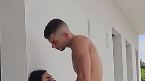 Fucking Tommy Cabrio on the balcony as neighbors watch