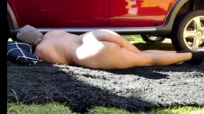 a big butt in the sun