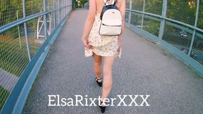 My hot walk in the park, public flashing. ElsaRixtetXXX