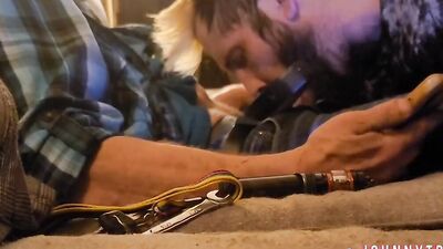ellow deepthroats on boyfriend's hard cock and balls
