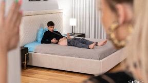 ”Lustful t-beautiful babe Emma Rose voyeured Michael DelRay during jerking off”