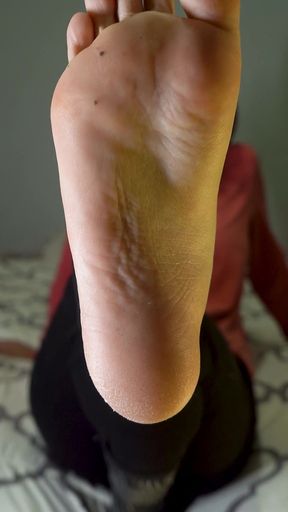POV: Sniff &amp; Lick My Dirty Sweaty Feet After a Long Day's Work Description