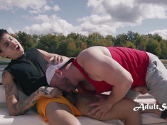 Best Buds Bust Nuts Together on Boat Straight to GAY